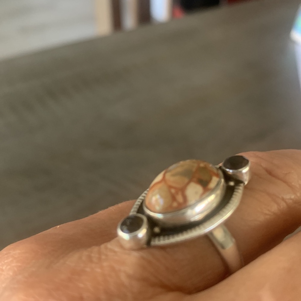 Sterling Jasper Ring - image 3